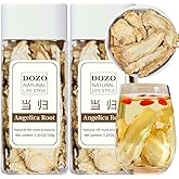 DOZO Premium Angelica Root 10.58oz/300g Dang Gui Dong Quai Natural Angelica Sinensis Slices for Tea, Sulfur Free, Caffeine Free 当归 当归片 當歸