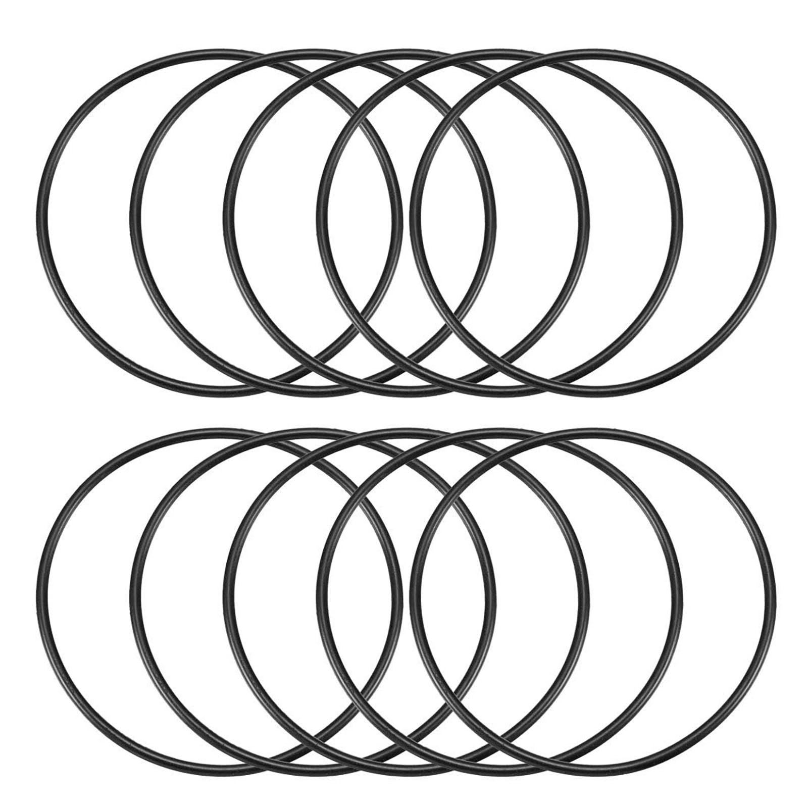 TA-VIGOR 10Pcs Nitrile Rubber O-Rings, 120mm OD 112mm ID 4mm Width Rubber Washers Spacer O-Rings Gasket kit, Metric Sealing Gasket for Hose, Faucet, Automotive, Plumbing