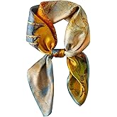 WUZININGLE 100% Mulberry Silk Square Scarf 27''x27'' Neck Scarf Hair Scarf Headscarf Bandanas for Women