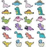 WEWAYSMILE 24Pcs Dinosaur Silicone Focal Beads for Pens Animal Silicone Beads for Keychain Making DIY Handicrafts Lanyards Bracelet Jewelry