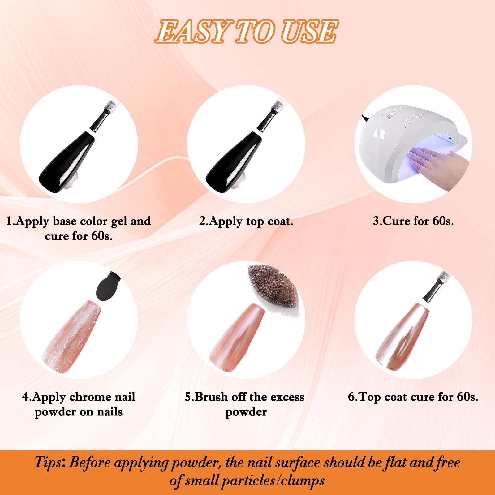 FNNZ Unicorn Chrome Nail Powder, Aurora Unichrome Mermaid Aurora Nail Powder Pigment Pearlescent Nail Art Glitter Decoration for Home DIY Nail Salon Manicure - Glacier Ocean - Image 7