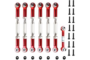 Upgrade XZSNLYZ Metal Turnbuckles/Camber Link for 1/10 Traxxas Slash 2WD/4X4, Rustler 2WD/4X4, Hoss 4x4, Stampede 4X4/2WD VXL, Nitro Slash/Rustler,Bandit/VXL RC Car Parts. RED