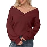 Feiersi Women's Off Shoulder Sweater Long Sleeve