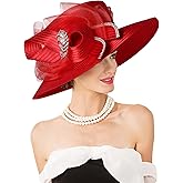 Women Derby Church Dress Fascinator Wide Brim Hats 1920s Vintage Tea Party Wedding Cloche Bowler Hats