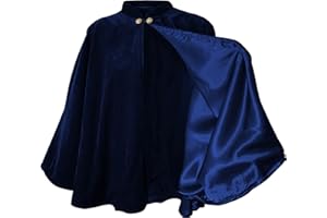 Artemisia Designs Women's Velvet Satin Lined Capelet Elegant Halloween Cosplay Cloak Cape, Wedding, Ren Faire