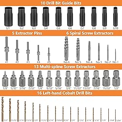 BSUXMAFG Screw Extractor Set, 55 Pieces Easy Out
