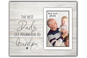 SZ-PENGXIN Grandpa Picture Frame, dad picture frame, promoted to grandpa Papa Picture Frame, New Grandpa Gifts, Grandpa Baby Announcement, Grandfather Gifts, Best Dads Get Promoted to Grandpa Photo Frame 4x6