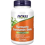 NOW Supplements, Tumeric Curcumin (Curcuma longa) Gels, Standardized Extract, Herbal Supplement with 95% Curcuminoids, 120 So