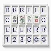 Eccentfit Blue Solo Mahjong Practice Board, Portable, Deep Slot | Washable, For Beginner Experienced Left-handed Mahjong Lovers Standard Tiles, Charleston Guide, 2026 Card Patterns