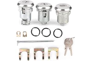OUKENS Car Door Lock 654394765282 Auto Trunk Door Cutlass Lock Key Set Kit Replacement Fits for Chevelle/Malibu/Camaro/Monte 