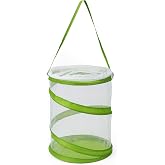 RESTCLOUD Pop-up Insect and Butterfly Habitat Cage Terrarium Clear Mesh Enclosure, See Through Easier 9" x 11" Tall
