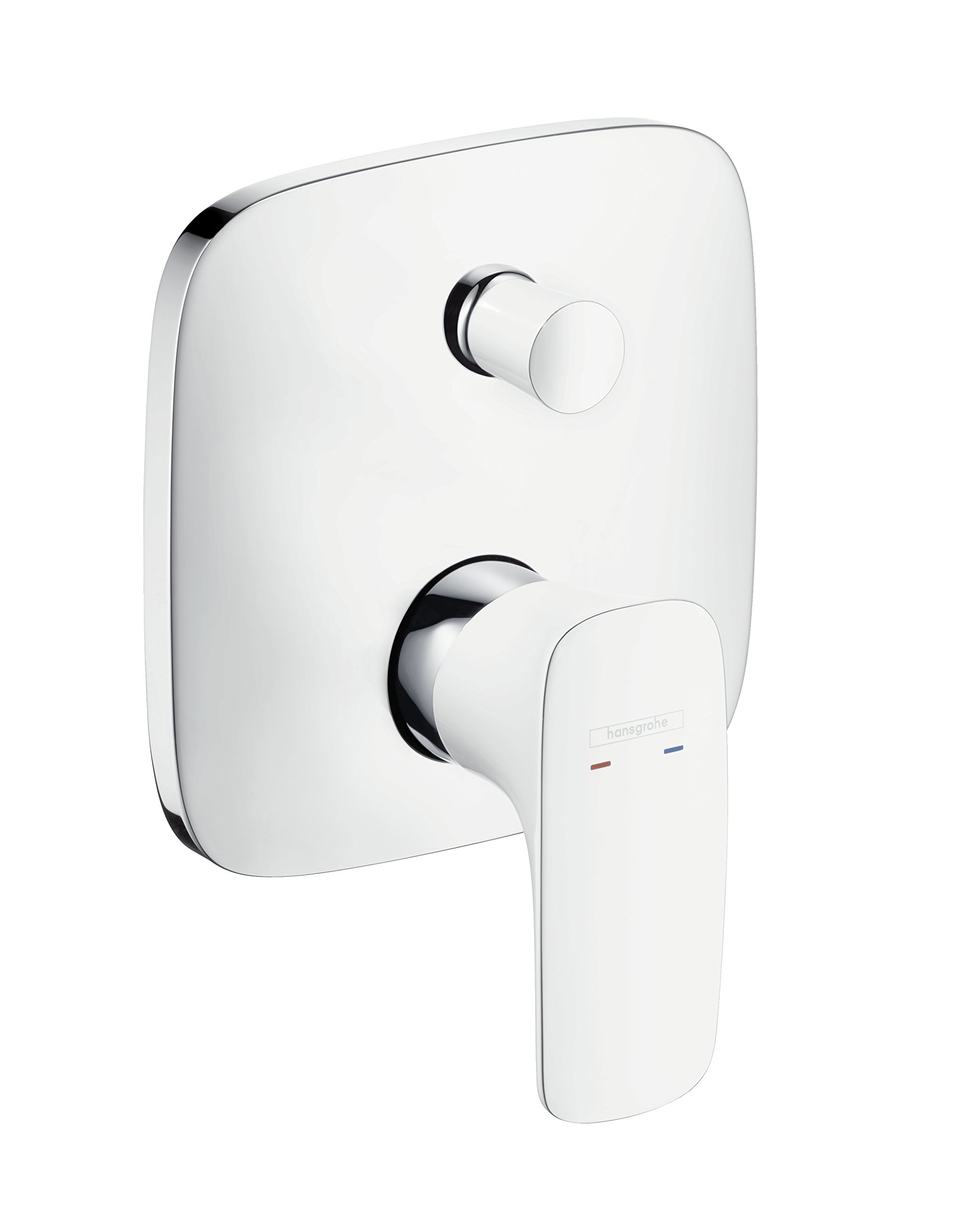 hansgrohe 15445400 PuraVida Manual Bath Mixer, White/Chrome