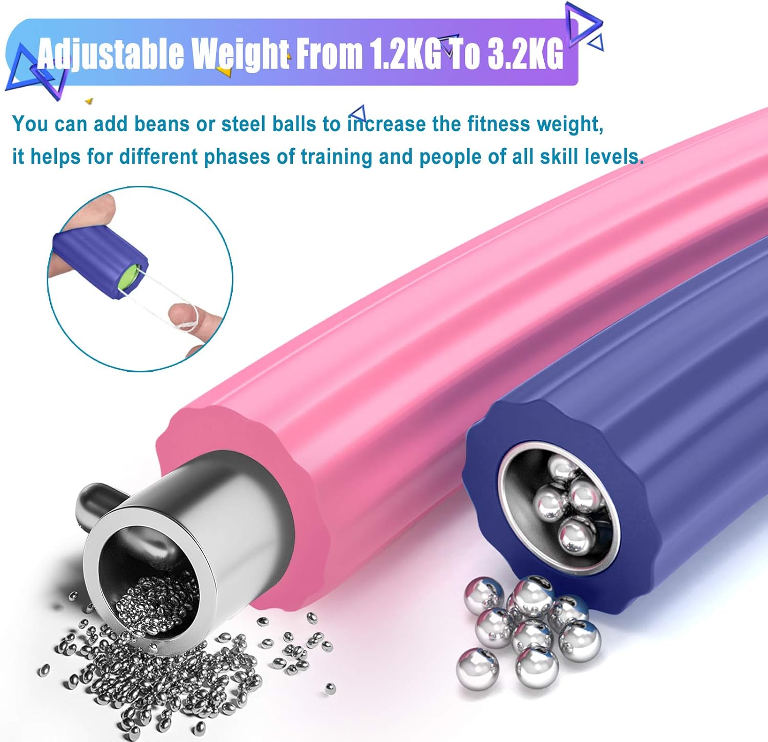 TTMOW Hoola Hoops for Adults, Upgrade Stainless Steel Core with Thicker Premium Foam Weight Loss Weighted Hoola Hoop for Exercise, Stable and Comfortable, 2.7lb: Toys & Games