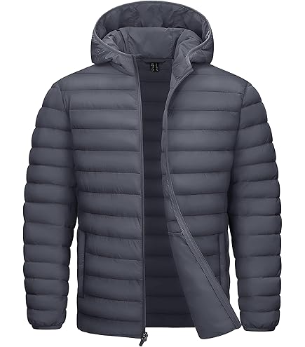 Men's Down Jacket,Lightweight Packable Puffer Jacket for Hiking