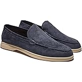 Bruno Liani Men's Summer Stroll Premium Designer Suede Leather Loafers Shoes