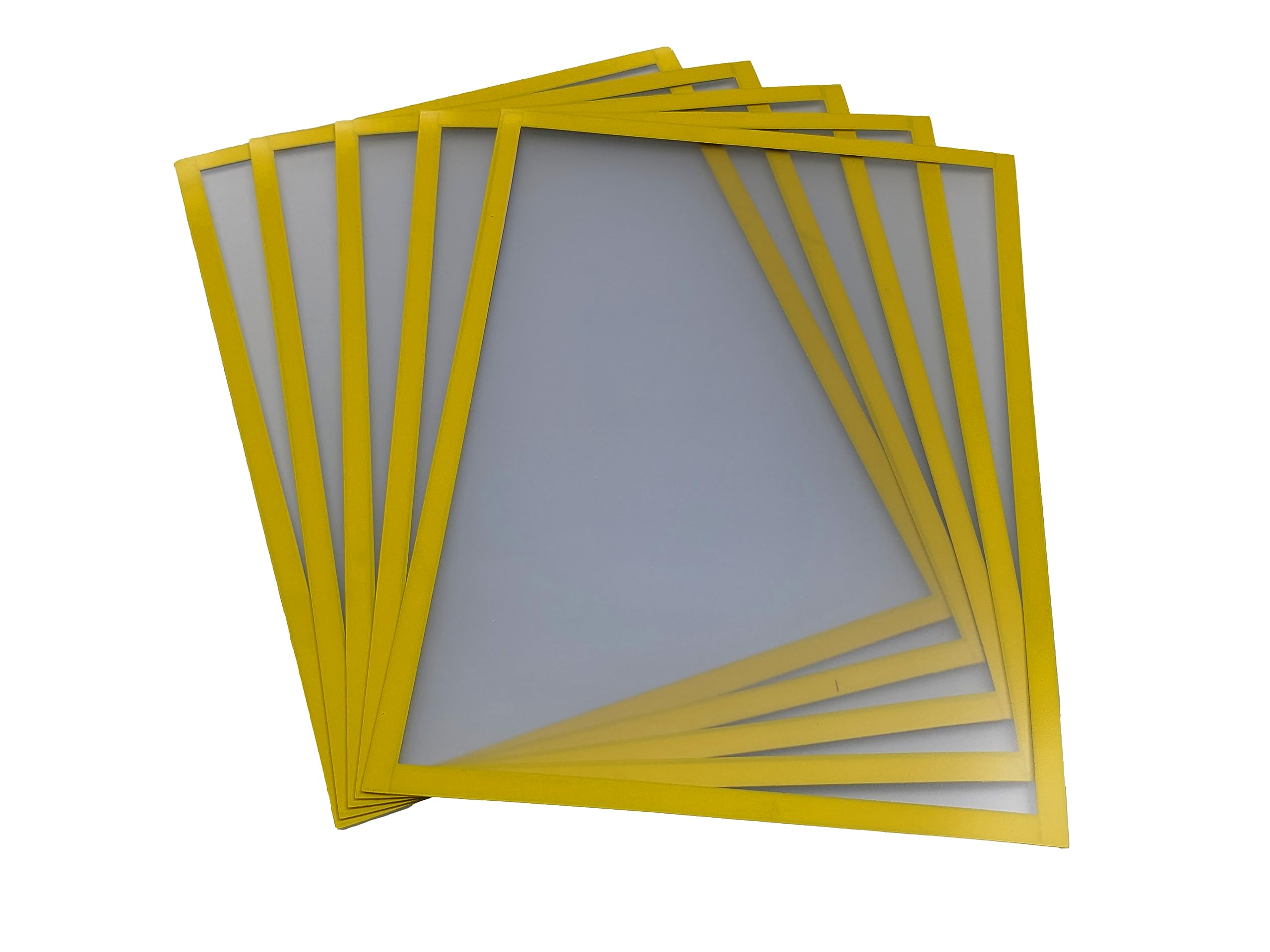 Shadow Foam Magnetic Document Holder Frame | Pack of 5 | Document Frame for Internal Signage | Magnetic Frame A5, A4, A3 Sizes (Yellow, A3)