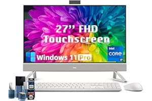 Dell 27 All-in-One Desktop Computer, 27" FHD IPS Touchscreen, Core 7 150U(Up to 5.5 GHz), Wireless KB & Mouse, NVIDIA GeForce MX570A GDDR6, Wi-Fi 6E, Windows 11 Pro (32GB RAM, 1TB SSD)