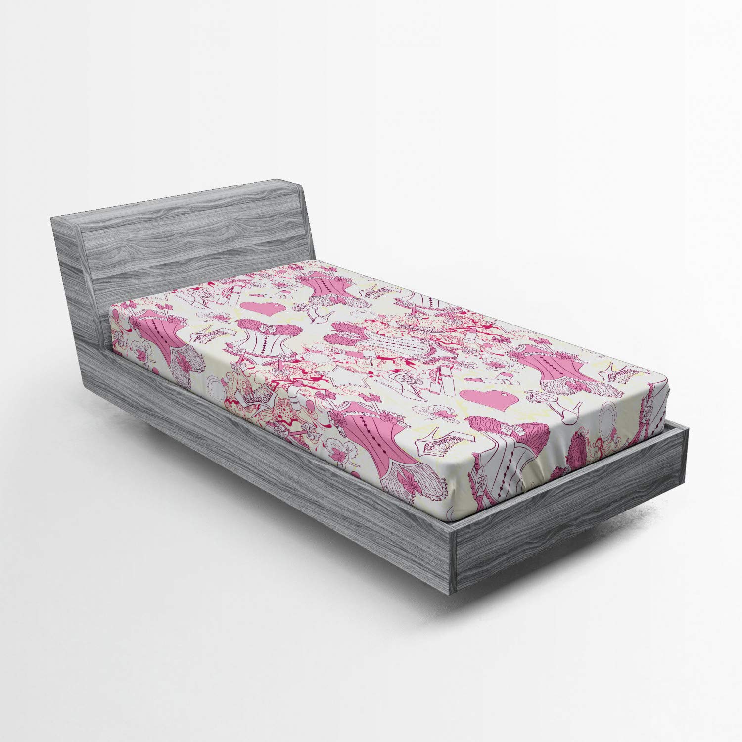 Ambesonne Fashion Fitted Sheet, Old-Fashioned