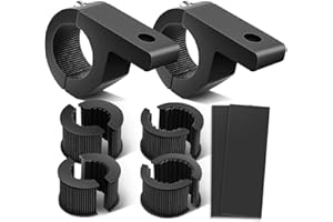 Nilight - 90027B 2PCS LED Light Bar Horizontal Bar Clamp Mounting Kit Fit on 0.75" 1" 1.25" Bull Bars Roof Racks Roll Cages for ATV UTV and Trucks, 2 Years Warranty