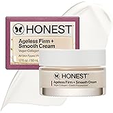 Honest Beauty Ageless Firm and Smooth Cream, Powered by Vegan Collagen Elastin Polypeptides, Firmer Smoother Looking Skin, Fr
