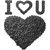 VKshop 1200 Black Rose Petals - Artificial Fake Rose Flower Petals for Valentine's Day,Wedding Decorations, Romantic Proposal, Anniversary, Party, Aisle Decor, Flower Girl