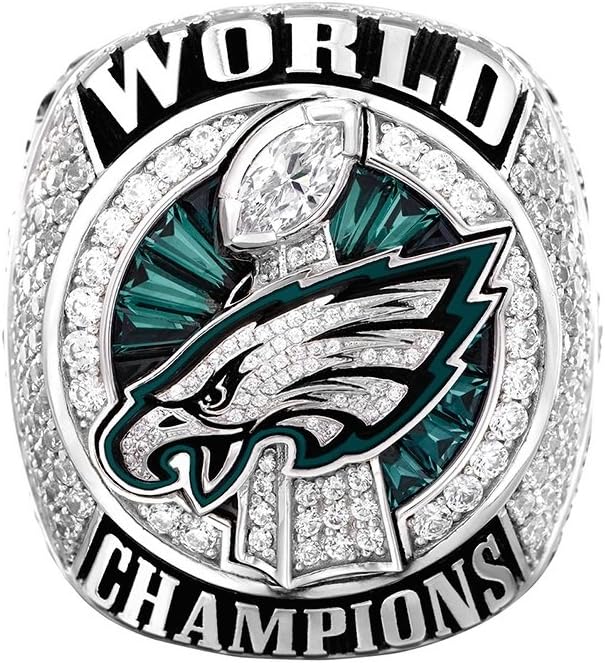 Zoga Philadelphia Eagles Championship Ring, Super Bowl LII Replica Fans' Ring Size 9-12 (Ver.3) (9, Foles)