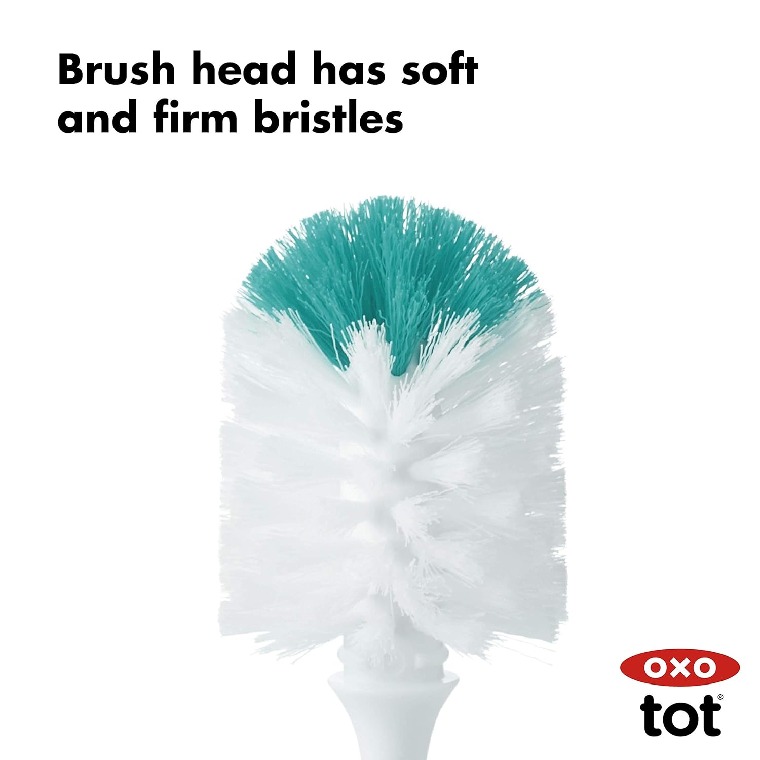OXO Tot Bottle Brush with Nipple Cleaner and Stand, Teal : Baby