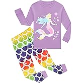 Little Hand Toddler Girls Pajamas Mermaid Cotton Pjs Jammies Fall Winter Long Sleeve Sleepwear Sets for Size 2-7T