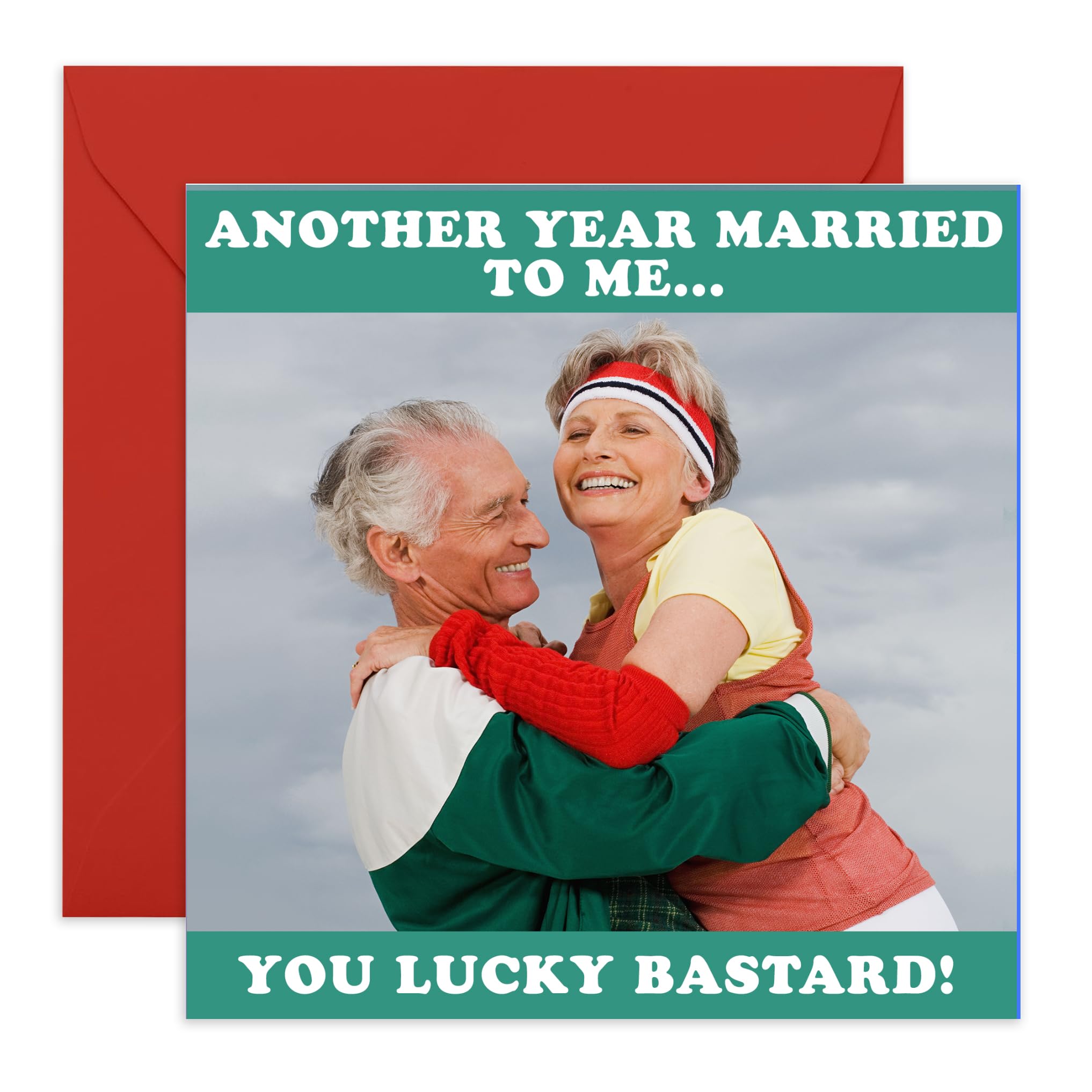 Central 23 - Funny Birthday Card for Husband - 'Another Year Married To Me!' - Wedding Anniversary Card for Him Hubby Partner - Comes with Stickers