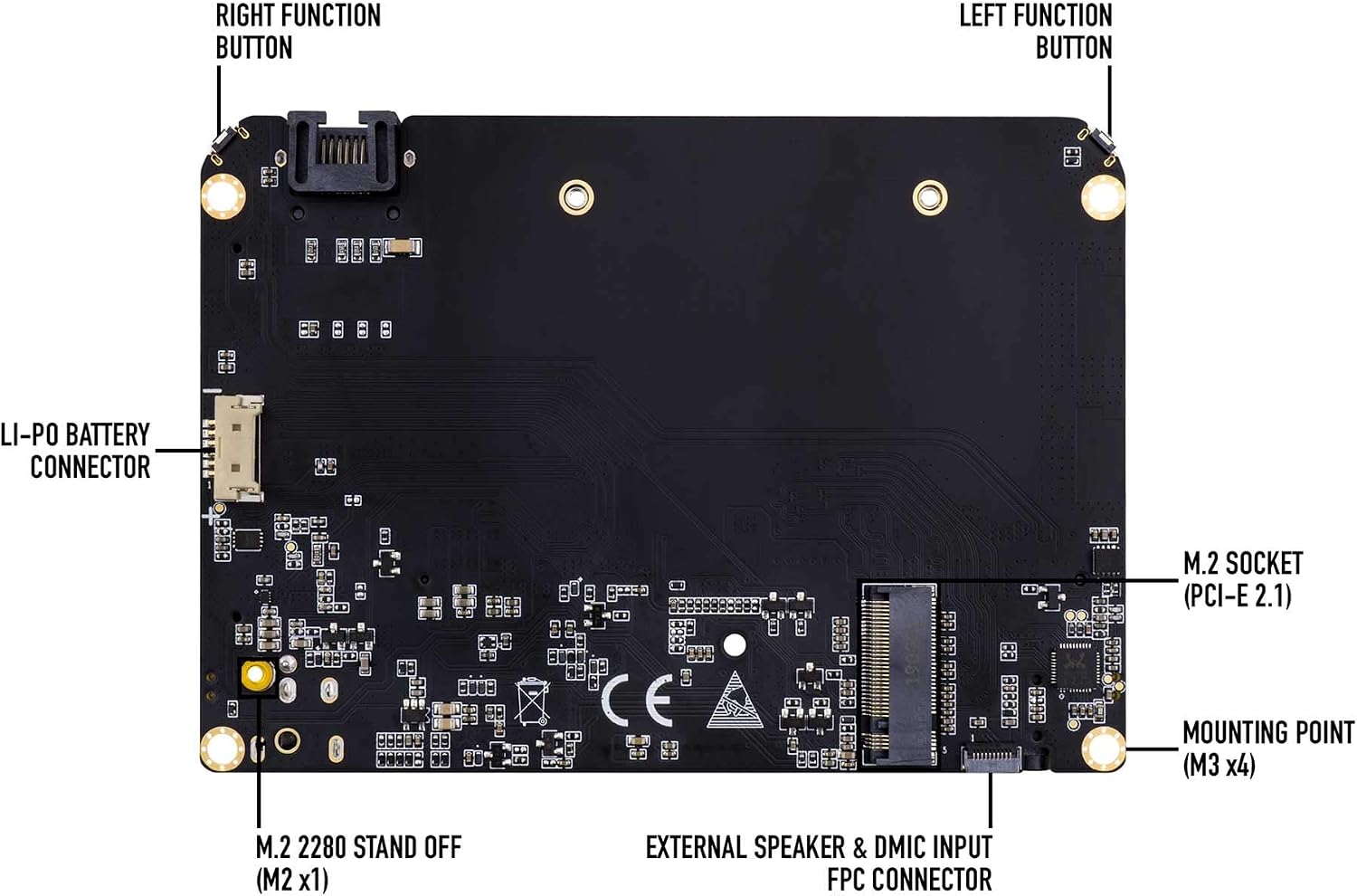Khadas Captain Carrier Board for Edge - 13MP Camera Support, M.2 NVMe, PCIe, 8-Button Game Pad, Wi-Fi, IR - Image 5