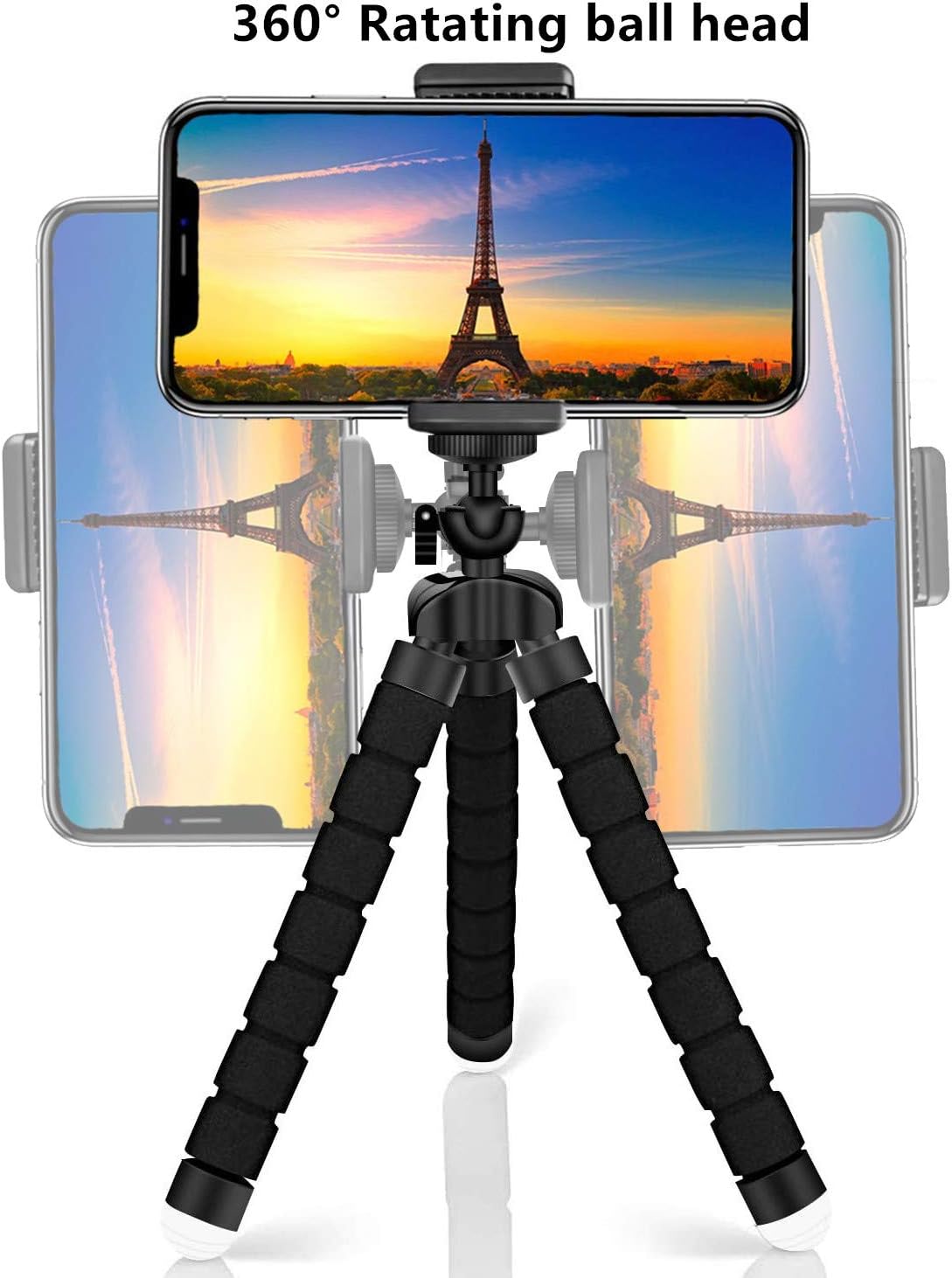 Premium Phone Tripod, Flexible Tripod Compatible with Phone/Android Samsung Mini Tripod Stand Holder for Camera Mobile Cell Phone 10'' : Camera & Photo
