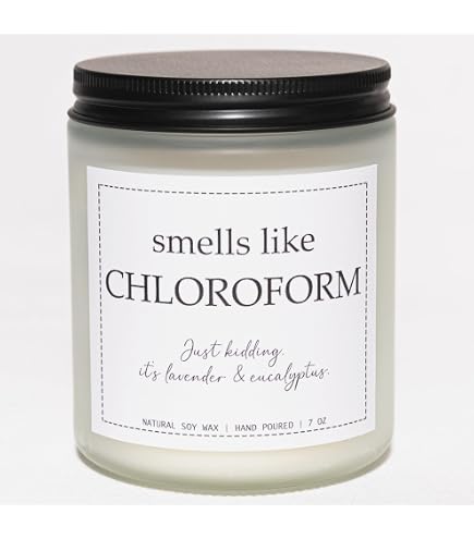 YouNique Designs „Smells Like Chloroform“ Duftkerze – 237 Ml, Lavendel-Vanille, Aus Sojawachs