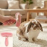 MCTOURY Rabbit Brush for Shedding Grooming: Effective at Removing 99% Loose Hair - Gentle Massage Appears Relaxed Comfortable
