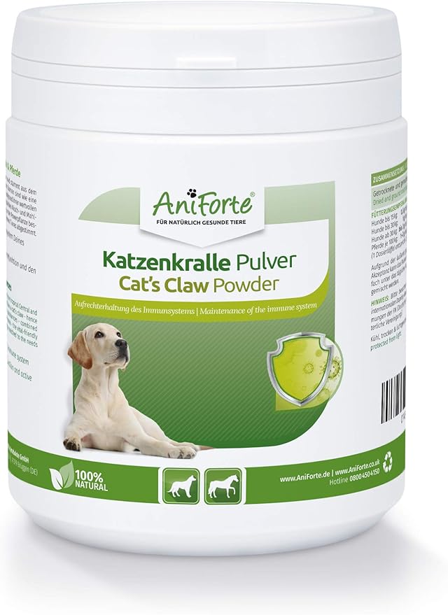 AniForte Katzenkralle Pulver für Hunde & Pferde Natürliche Stärkung
