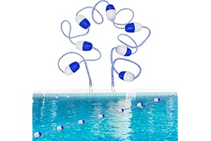 BEEPLOVE 16ft -20ft Adjustable Pool Safety Rope with Floats, Floating Pool Divider- Sturdy, Effective Visibility, Easy to Install - Floating Barrier for Indoor and Outdoor Swimming Pools Separating Depth