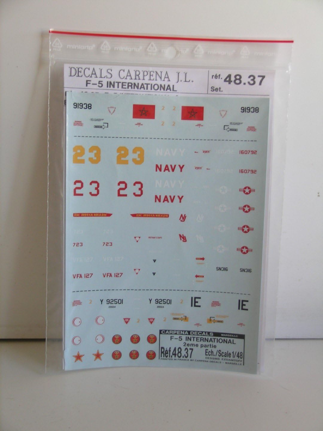 Decals Carpena---F-5 International---1/48 Scale