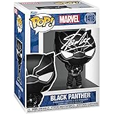 Stan Lee Black Panther #1418 Facsimile Signed Reprint Laser Autographed Funko POP! Movies Marvel Figurine with Protector Case