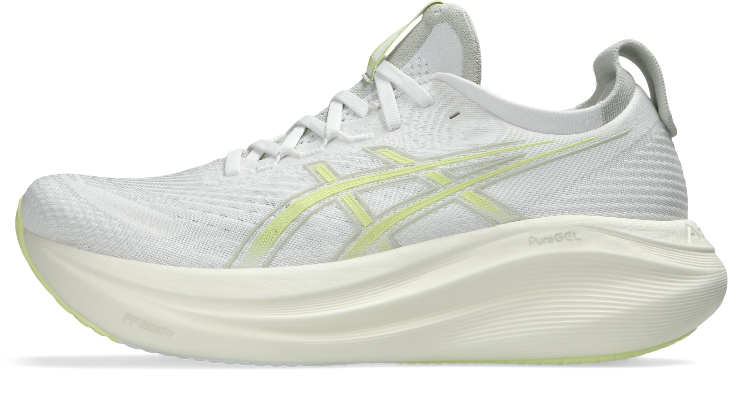 ASICS Men's Gel-Nimbus 27 Running Shoes, 7.5, White/Huddle Yellow Image