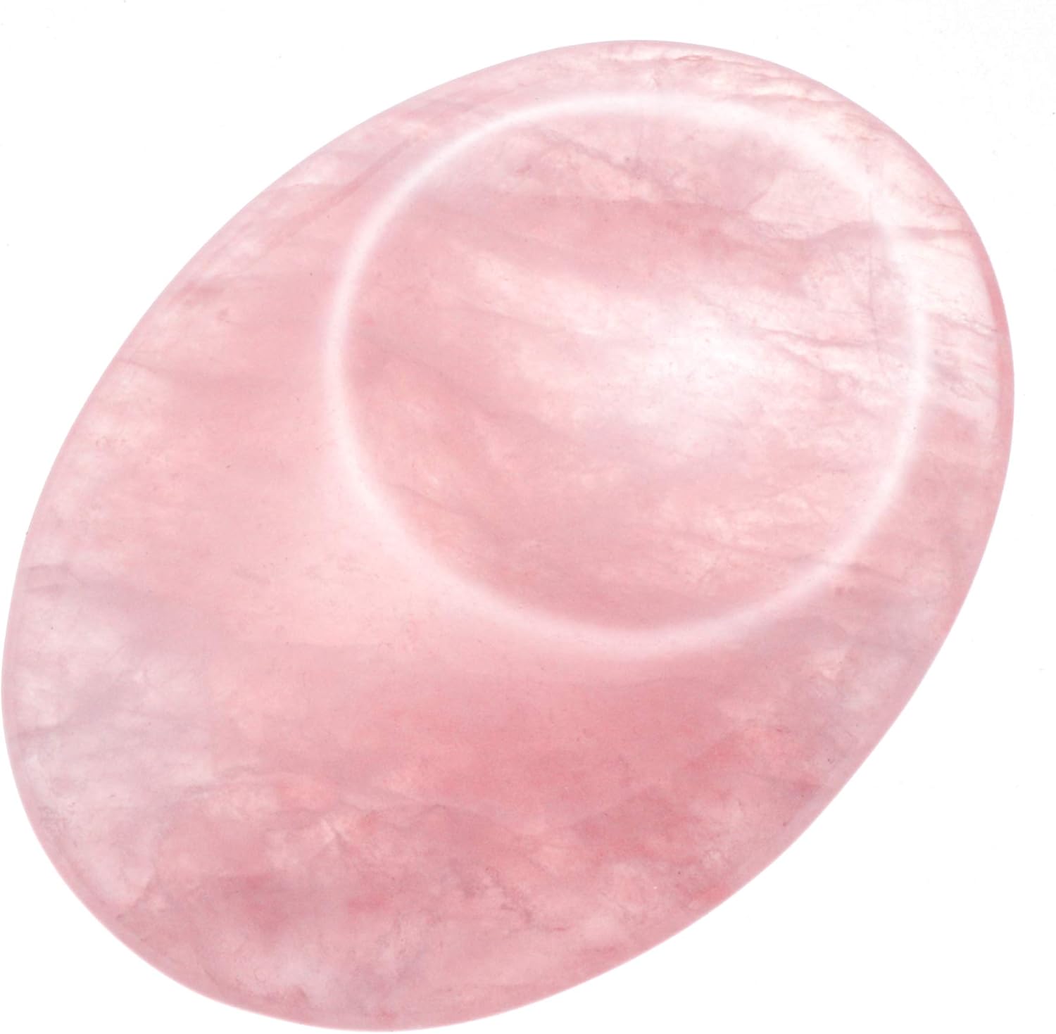 Unihom Rose Quartz Heart Stone Puffy Worry Stone Palm Healing Crystal for Chakra Reiki Balancing, Meditation and Decoration - 1.55": Home & Kitchen