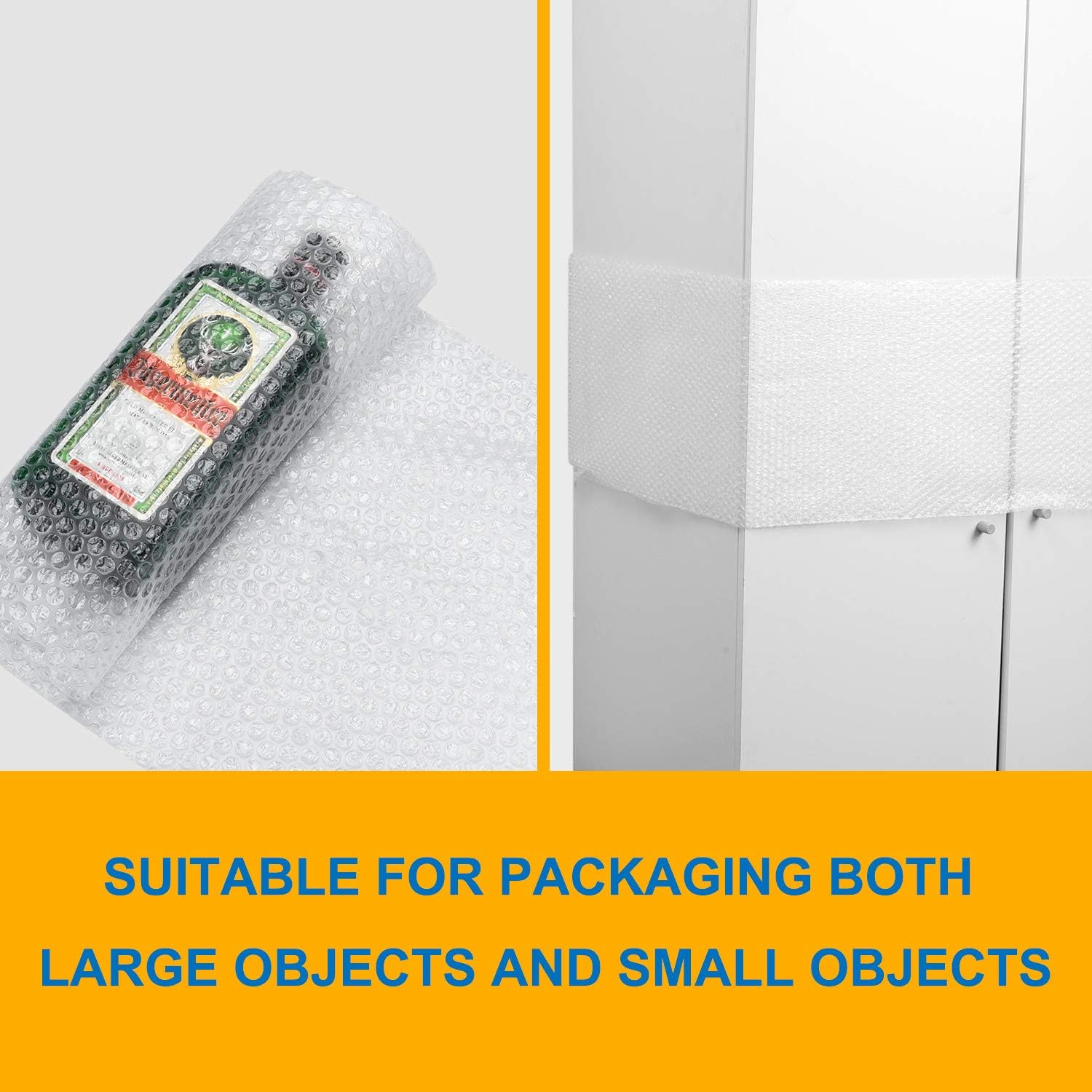 Fuxury Bubble Cushioning Wrap Roll Air Bubble Roll 2 Rolls 72 Feet Total, Perforated Every 12", Included 20 Fragile Sticker Labels for Packaging Moving Shipping Boxes Supplies : Office Products