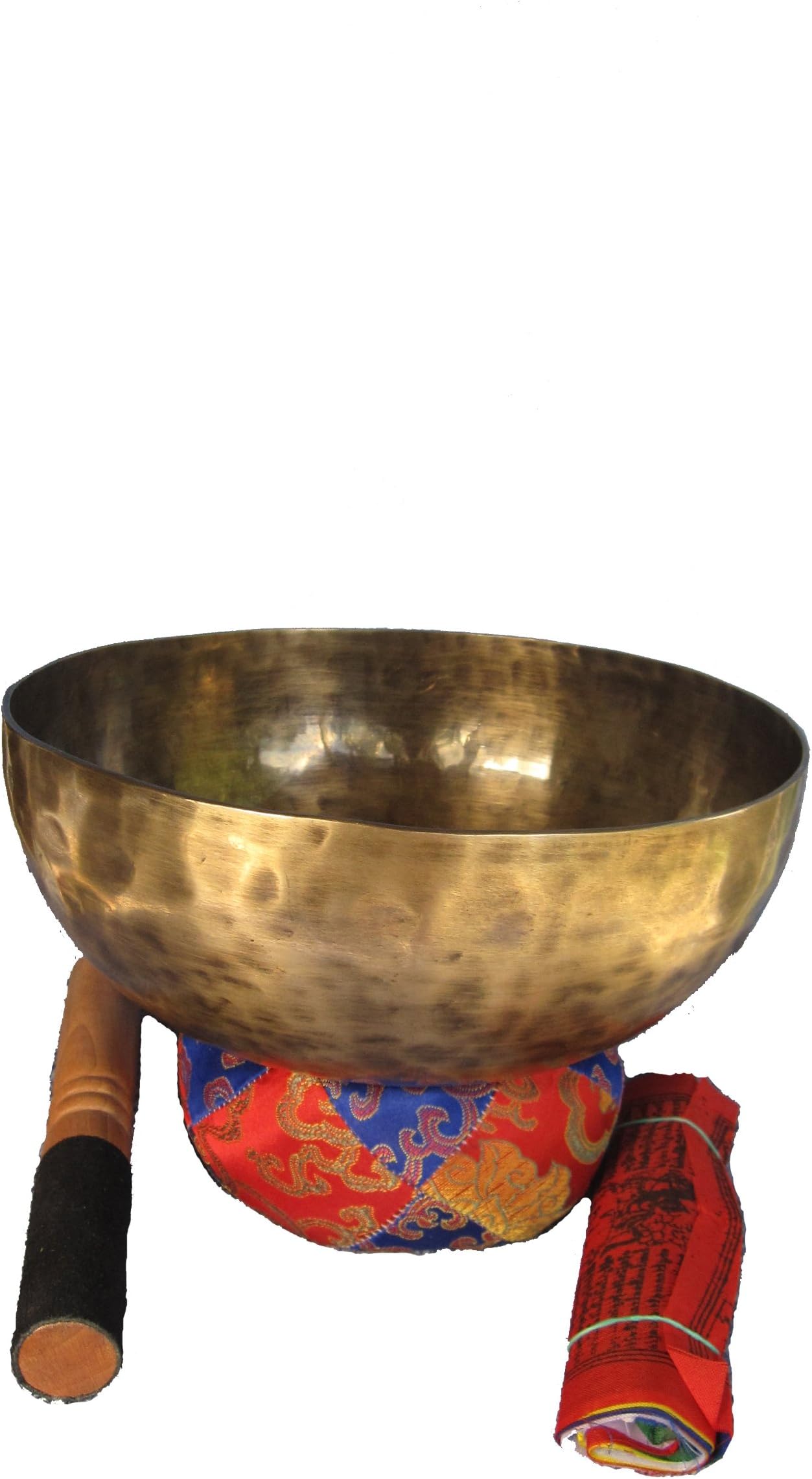 Himalayan Shop 9 Inch Hand Hammered Tibetan Singing Bowl With Suede Covered Mallet