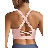RUNNING GIRL Sports Bra for Women High Support,Molded Cup High Impact Sports Bras with Sewn in Pads