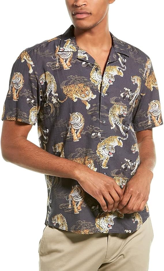 Benson Mens Woven Shirt, S, Black