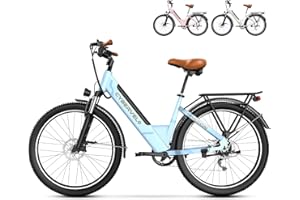 CBVELO 1000W Ebikes for Adults，80 Miles Max Range Removable Battery Ebike，26" Electric Bike for Adults Adult Electric Bike for Commute