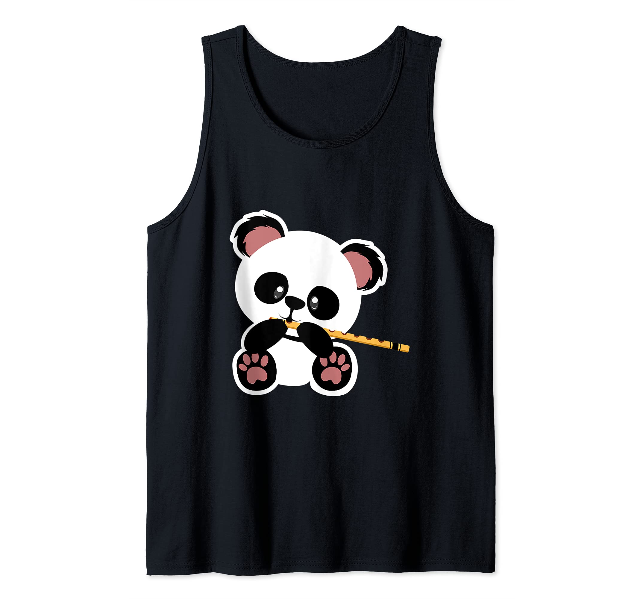 Panda Flute Cute Musician or Flute Player Tank Top
