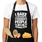 heiyihe Funny Kitchen Aprons for Women with Pockets, Mothers Day Christmas Gifts, Perfect for Cooking Gardening