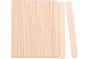 200 PCS Natural Wooden Popsicle Sticks, 6 Inch Wood Craft Stick Jumbo 1.9cm Width, Ice Cream Candy Making, DIY Crafts, Waxing