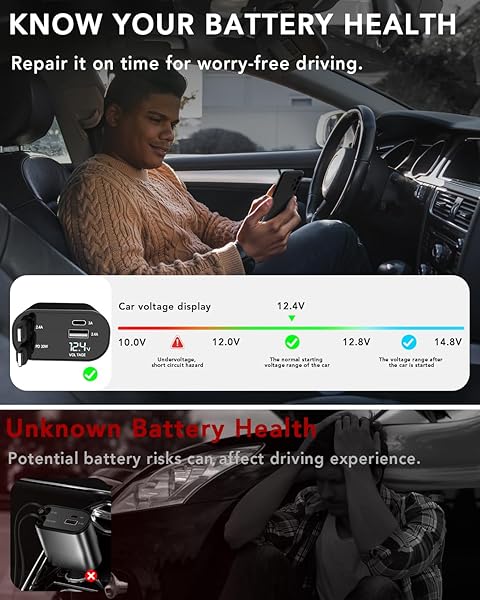 RETRACTABLE CAR CHARGER, 4 IN 1 FAST CAR PHONE CHARGER 66W, 2 RETRACTABLE CABLES AND USB CHARGING, FATHERS DAY FOR GIFTS DAD COMPATIBLE WITH IPHONE 14/13/12/11,USB PORT FOR GALAXY S25/S24/S23,PIXEL