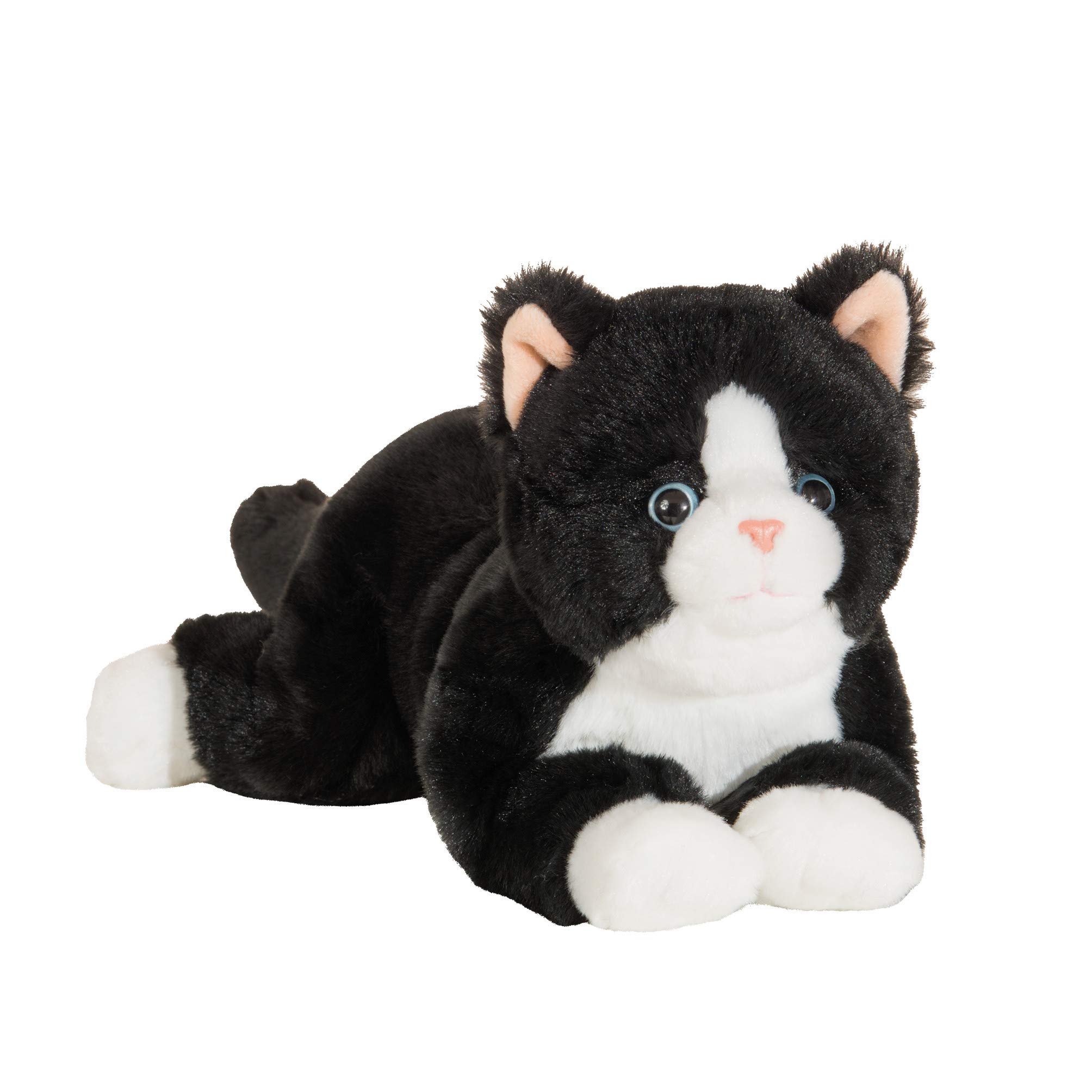 Teddy Hermann 91835 dangling cat black 30 cm, cuddly toy with 75% recycled filling material