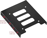 TRIXES 5pk Black Metal Internal Mounting Kits for 2.5" SSD & 3.5" HDD view 5